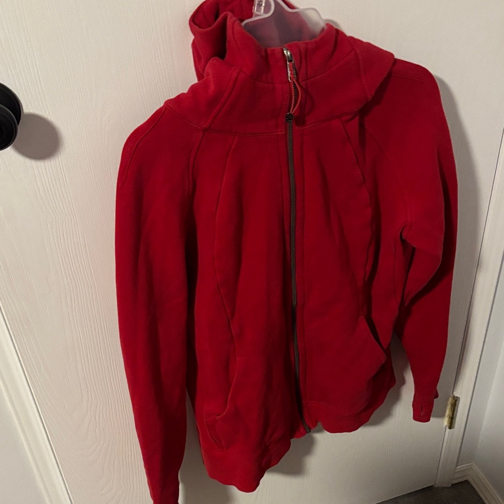 Red lululemon scuba full zip Hoodie